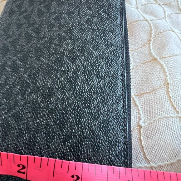 Michael Kors Copper Tech Zip Around Wallet Billfold MK Signature Canvas NWT - Picture 3 of 12